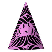 Lion Party Pet-roze Feesthoedjes (Achterkant)