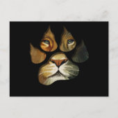 Lion Paw Print Animal Print Briefkaart (Voorkant)