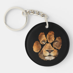 Lion Paw Print Animal Sleutelhanger