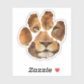 Lion Paw Print Animal Sticker (Vel)