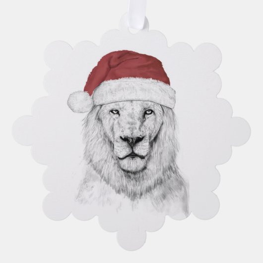 Lion père Noël - Ornements (Recto)