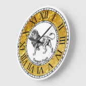 Lion Personalize Vintage Grote Klok (Hoek)