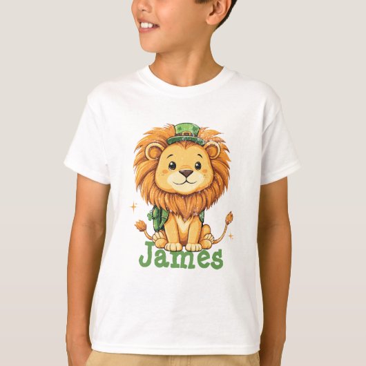 Lion personnalisé Enfant T-shirt (Devant)