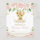 Lion Pink Floral Hoe groot is het Belly Game van m (Voorkant)