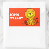 Lion plaque de livre nom orange id étiquette autoc (Sac)