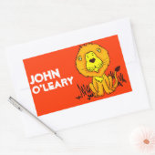 Lion plaque de livre nom orange id étiquette autoc (Enveloppe)