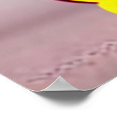 Lion plush speelgoed in zwarte doeken | AI Art. Poster (Hoek)