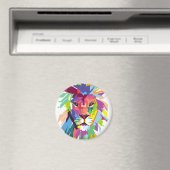 Lion Pop Art Magneet (Insitu (Vaatwasser))
