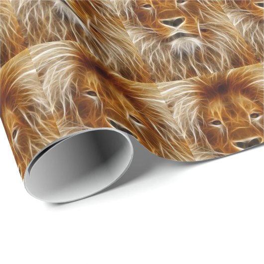 Lion Portrait Cadeaupapier (Rol Hoek)