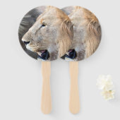 Lion Portrait Handwaaier (Voorkant en achterkant)