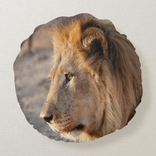 Lion Portrait Rond Kussen