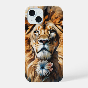 Lion portret iPhone 15 hoesje