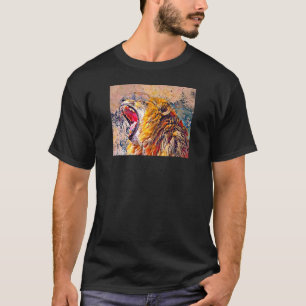 Lion Portret Lion Roaring Male L T-shirt
