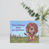 Lion Post-Kaart Briefkaart (Staand voorkant)