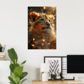 Lion Poster, Afdrukken, Waarde Poster Papier Custo (Thuiskantoor)