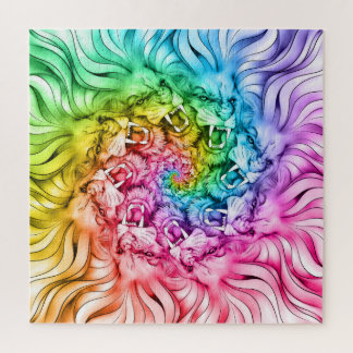 Lion Pride Mandala Rainbow Swirl Legpuzzel