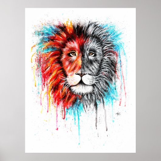 Lion Print Poster! (Voorkant)