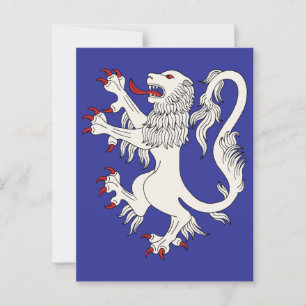 Lion Rampant Argent Briefkaart