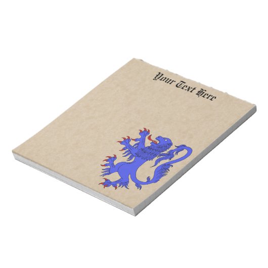 Lion Rampant Azure Notitieblok (Gedraaid)