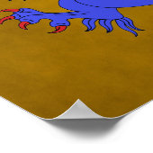 Lion Rampant Azure Poster (Hoek)