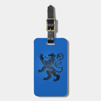 Lion Rampant Design, Intrict Blue en Black Bagagelabel
