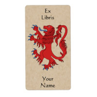 Lion Rampant Gules Bookplaat