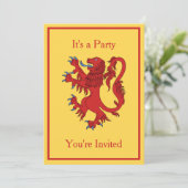 Lion Rampant Gules Kaart (Staand voorkant)