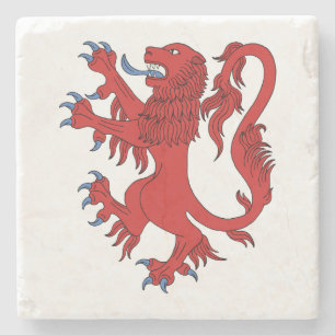 Lion Rampant Gules Stenen Onderzetter