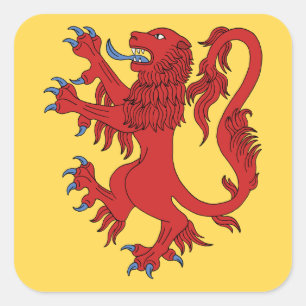 Lion Rampant Gules Vierkante Sticker