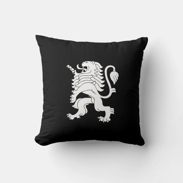 Lion Rampant Heraldry Sierkussen (Voorkant)