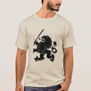 Lion Rampant met Sword Heraldry T-Shirt