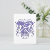 Lion Rampant Renaissance Wedding Briefkaart (Staand voorkant)