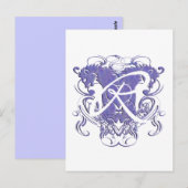 Lion Rampant Renaissance Wedding Briefkaart (Voorkant / Achterkant)