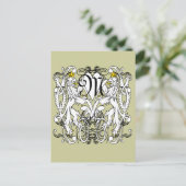 Lion Rampant Renaissance Wedding Briefkaart (Staand voorkant)