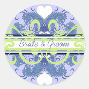 Lion Rampant Renaissance Wedding Ronde Sticker