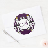 Lion Rampant Renaissance Wedding Ronde Sticker (Envelop)