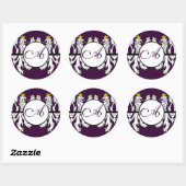 Lion Rampant Renaissance Wedding Ronde Sticker (Vel)