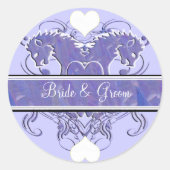 Lion Rampant Renaissance Wedding Ronde Sticker (Voorkant)