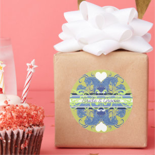 Lion Rampant Renaissance Wedding Ronde Sticker