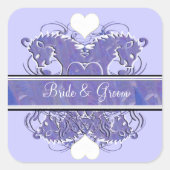 Lion Rampant Renaissance Wedding Vierkante Sticker (Voorkant)