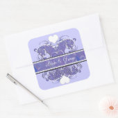 Lion Rampant Renaissance Wedding Vierkante Sticker (Envelop)