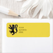 Lion Rampant Sable Return Address Label (Insitu)