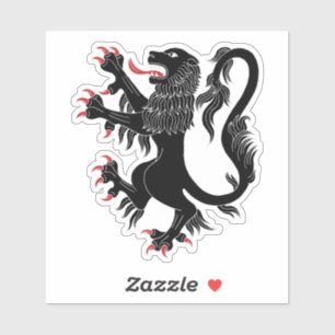 Lion Rampant Sable Sticker