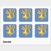 Lion Rampant Vierkante Sticker (Vel)