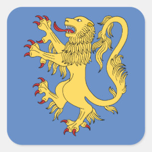 Lion Rampant Vierkante Sticker