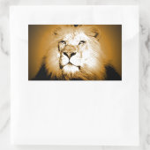 Lion Rechthoekige Sticker (Tas)