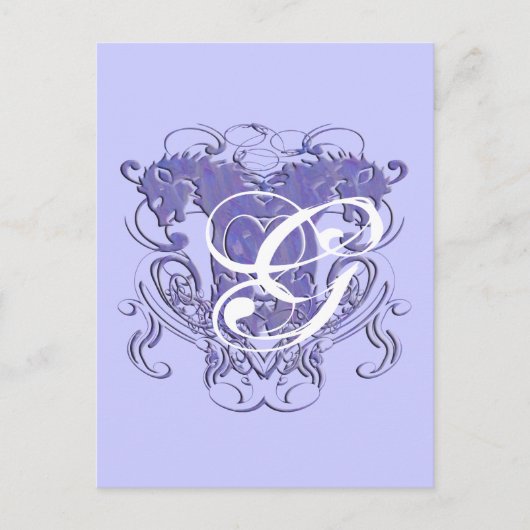 Lion Renaissance Wedding Monogram Dank je Briefkaart (Voorkant)