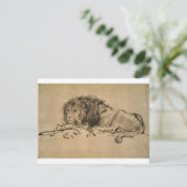 Lion Resting by Rembrandt Briefkaart (Staand voorkant)