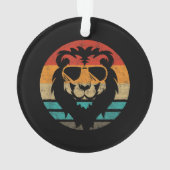 Lion Retro Style Ornament (achterkant)