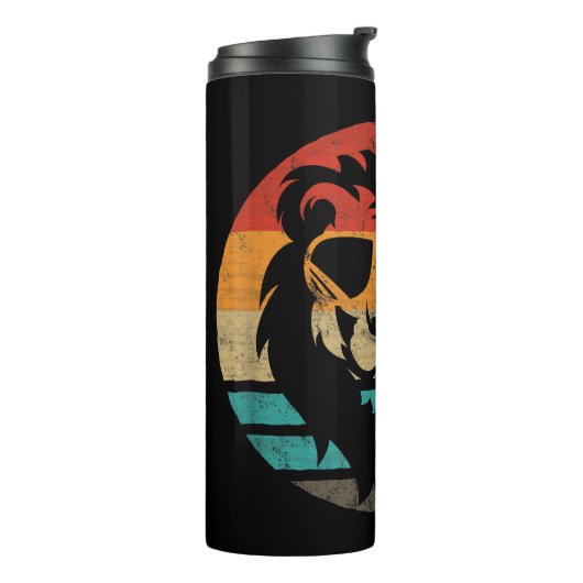 Lion Retro Style  Thermosbeker (Gedraaid links)
